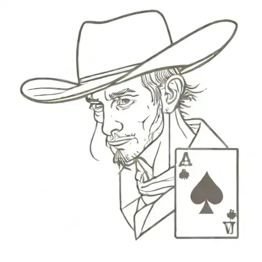 Playing Cards In A Cowboy Hat