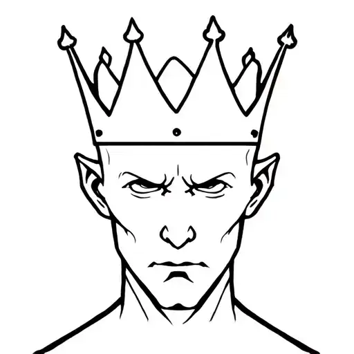 Voldemort From Harry Potter Wearing A Crown