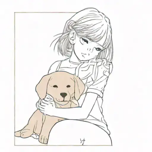 An Abandoned Japanese Girl With A Caramel-colored Stuffed Dog