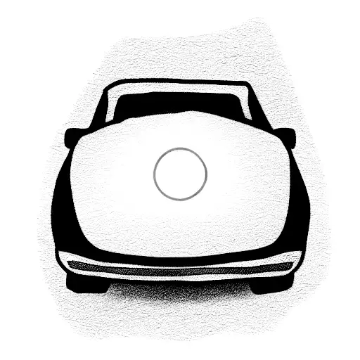 Car Riding Into The Sunset