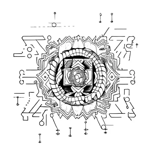 Create A Tattoo Design Inspired By A Famous Tv Series Scene With A Psychedelic Twist