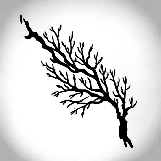 Tree Branch Wrapping Around Forearm With 4 Branches Extending From It