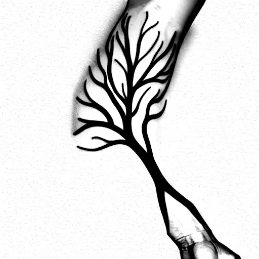 Tree Branch Wrapping Around Forearm