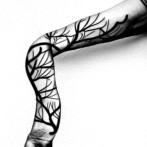 Tree Stick Wrapping Around Forearm Less Branches And Longer