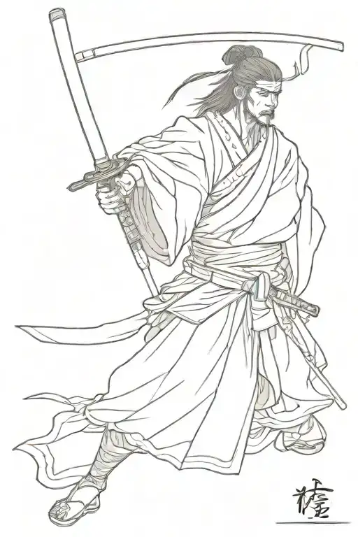 Samurai In Full Growth With