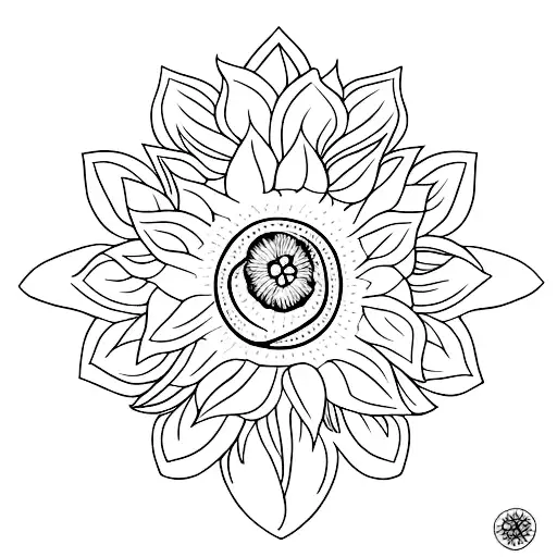 Cross With Sunflower And Hummingbird