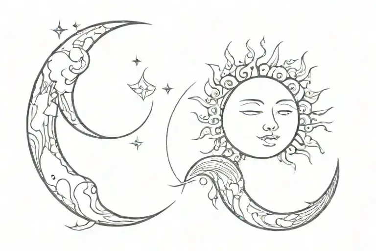Suna And Moon Merging Together