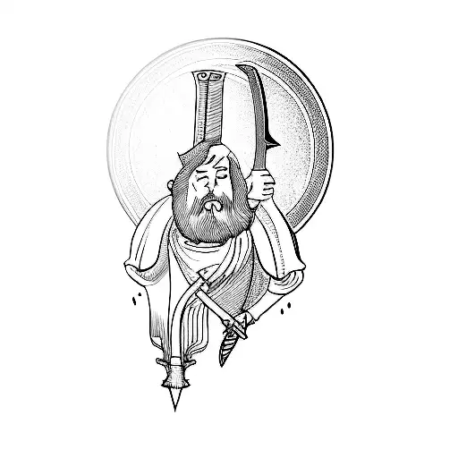 A Man Holding A Sword