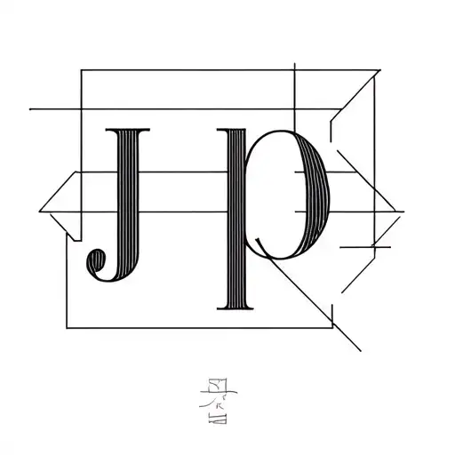 Write Word 'Jpo' With Geometric Design Incorporating