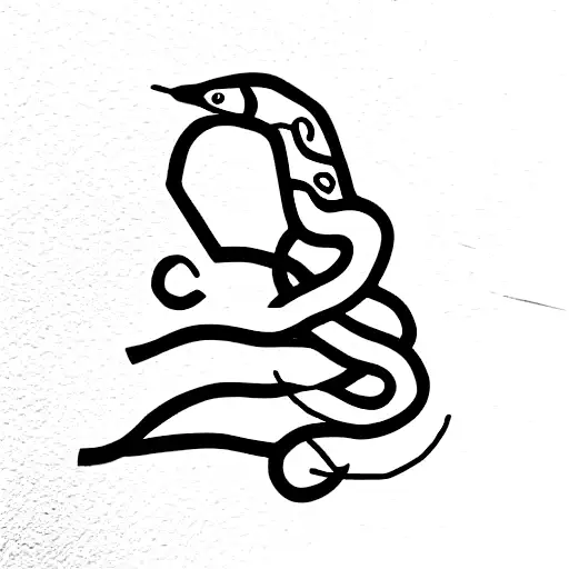 Greek Figure With Snake