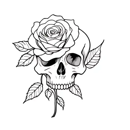 Skull And Rose