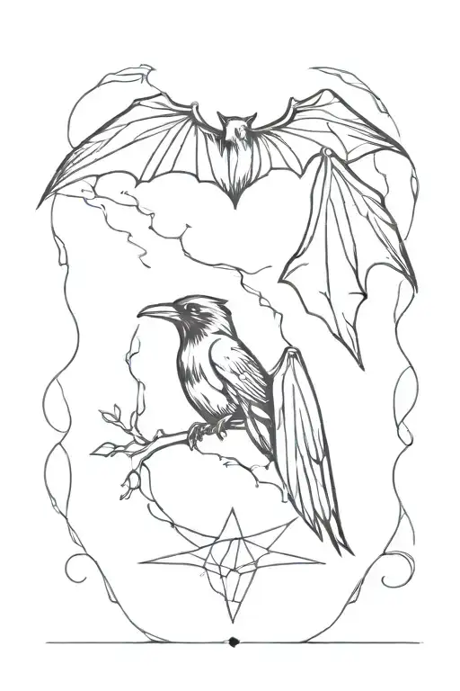 Bat And Raven Figure