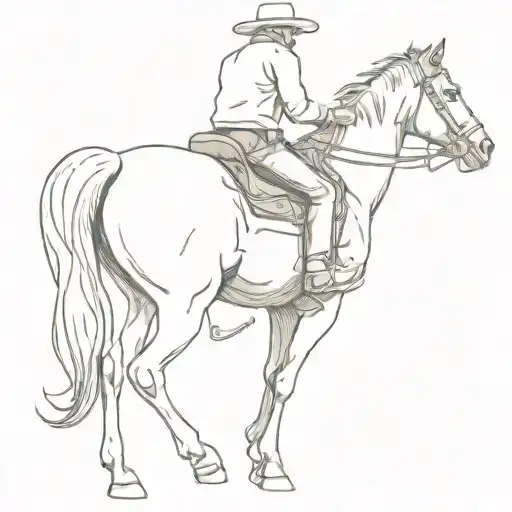 Cowboy On Horse