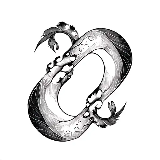 Two Cats Paws Conectes By A Infinite Symbol Intertwined