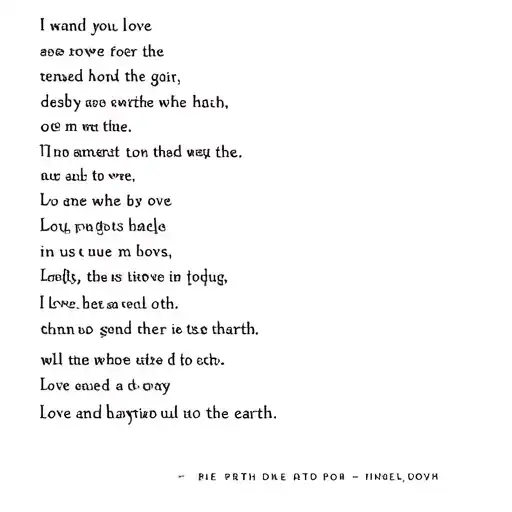 I Want A Minimalist Tattoo To Represent The Poem I Wrote About Love And Earth