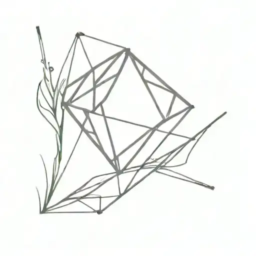 A Diamond Balanced On Top Of A Piece Of Grass