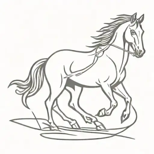 Horse And Trident Intertwined