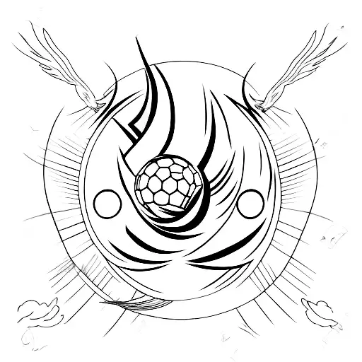 Soccer Ball Transforming Into A Phoenix