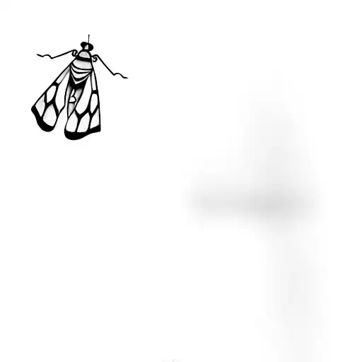 A Moth On A Black Background