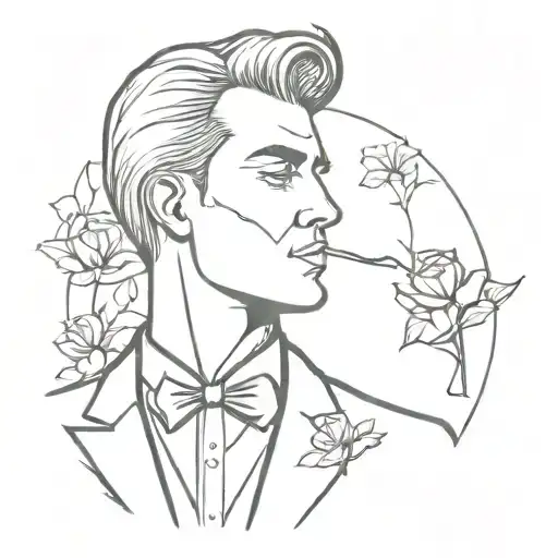 A Man In Tuxedo Smelling Rose