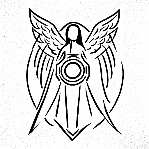 Shield With A Guardian Angel