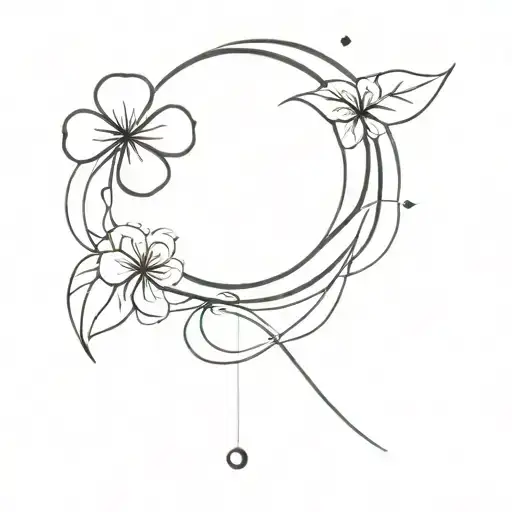 Moon With Four Leaf Clover