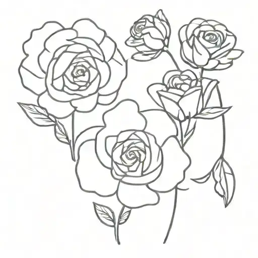 Carnation Rose And Daisies