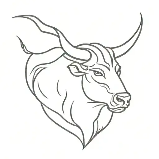 Taurus Head Zodiac Sign