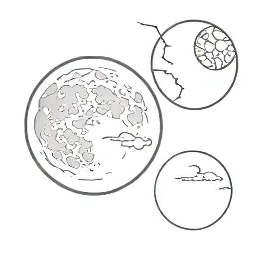 3 Full Moon Next To Each Other