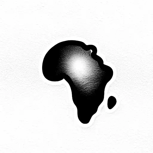 Outline Of Africa With Outline Of Sun