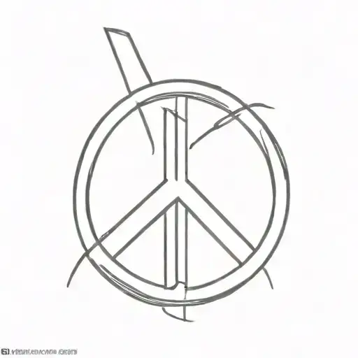 Generate A Tattoo In Chinese With The Word Peace Sign