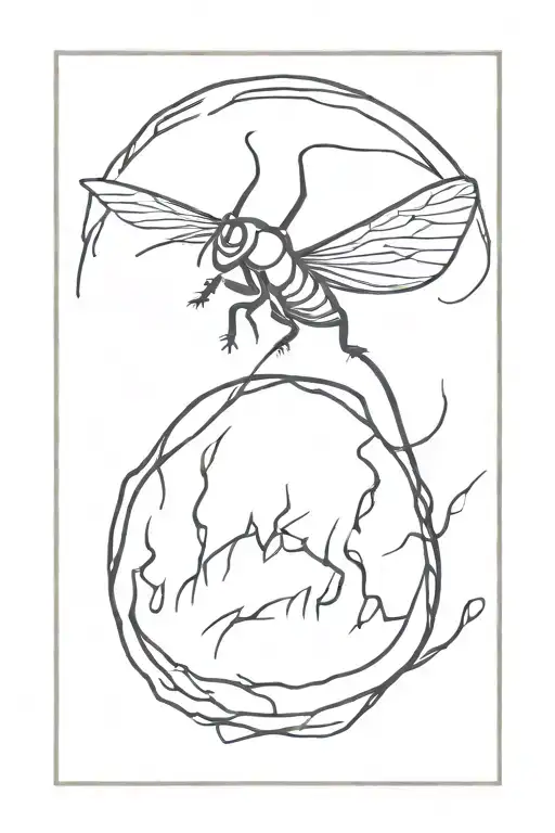 Lab Silhouette With A Cricket Inside