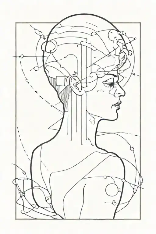 Conceptual Tattoo Overthinking Concept Exploded