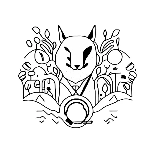 A Minimalist Coffee Cup Surrounded By Various Animals