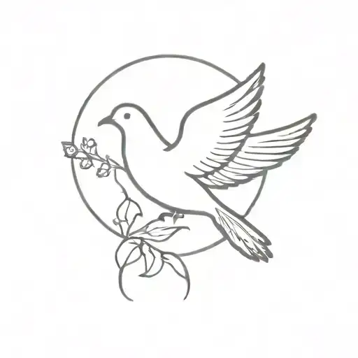 Dove With Neda Symbol