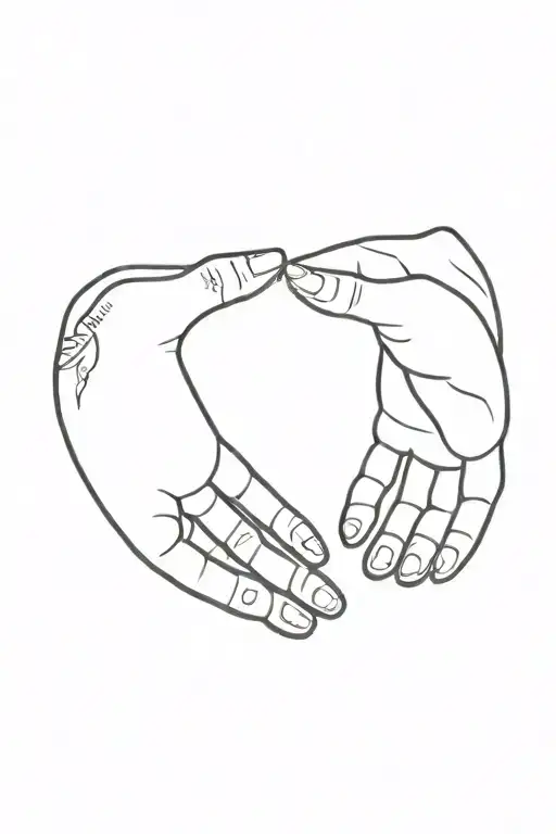 2 Hands Mother Daughter