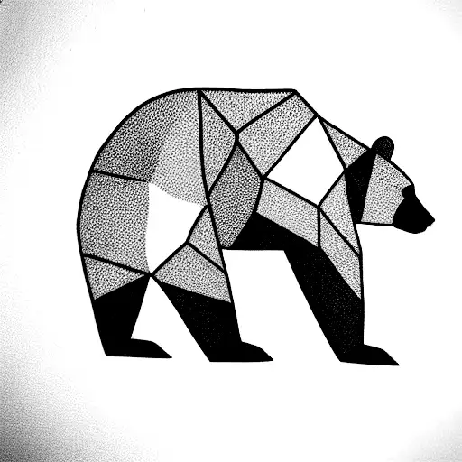 Geometric Bear Walking On All-fours