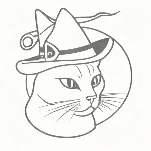 Cat With Witch Hat