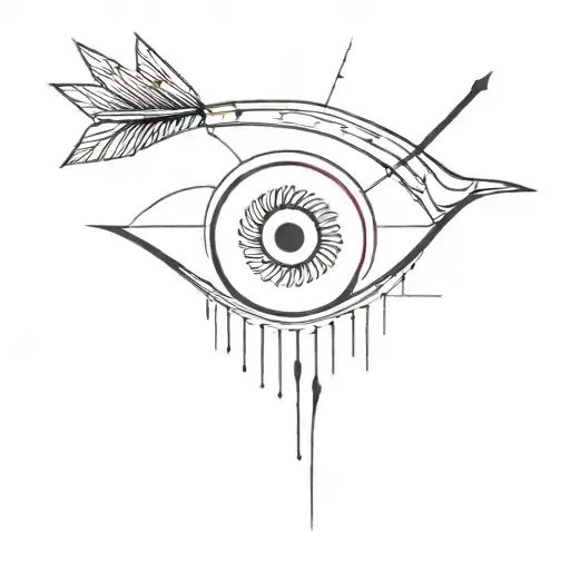 An Eyeball With An Arrow Shooting Through It