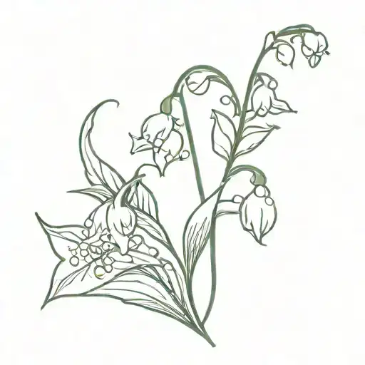 Lily Of The Valley And Violet Flower