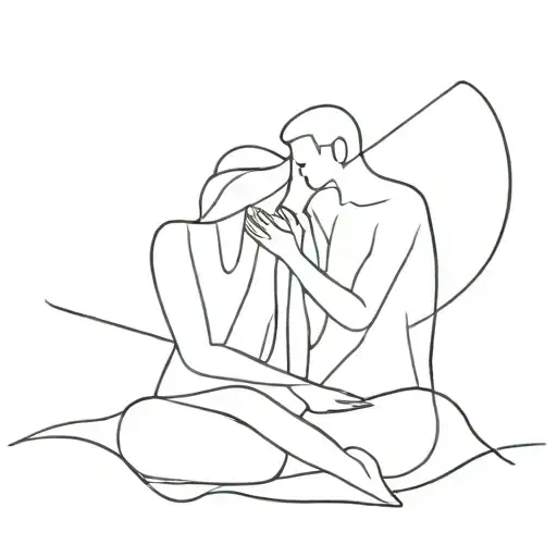 Minimal Art Couple Abstract Design