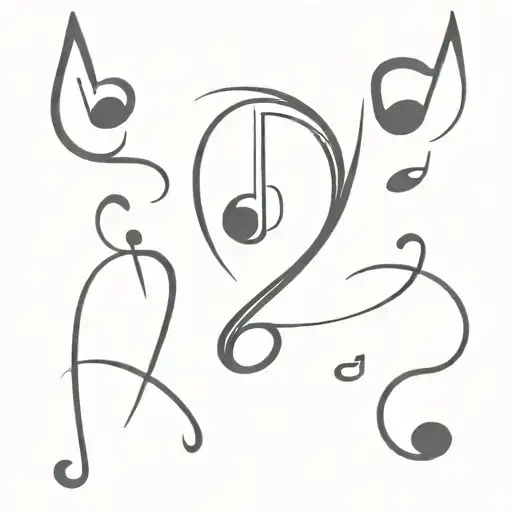 Music Note With Heart Shape