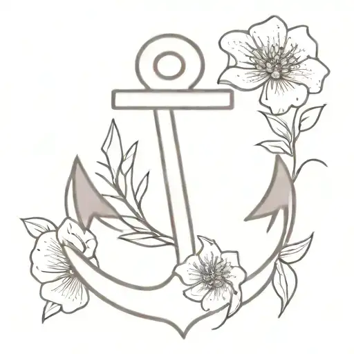 Anchor With September Birth Flower