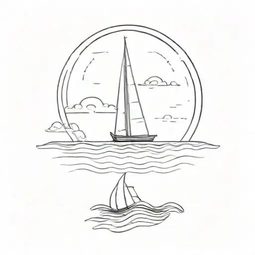 Sailboat On Calm Ocean