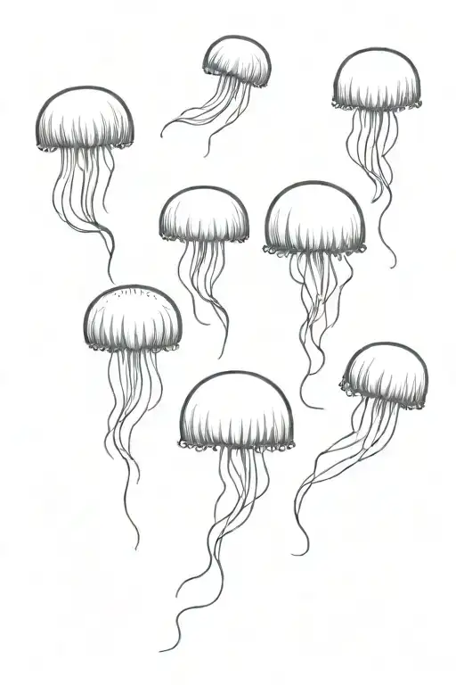 Fine Line 3 Jellyfish Floating