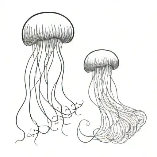 Fine Line 3 Jellyfish Floating