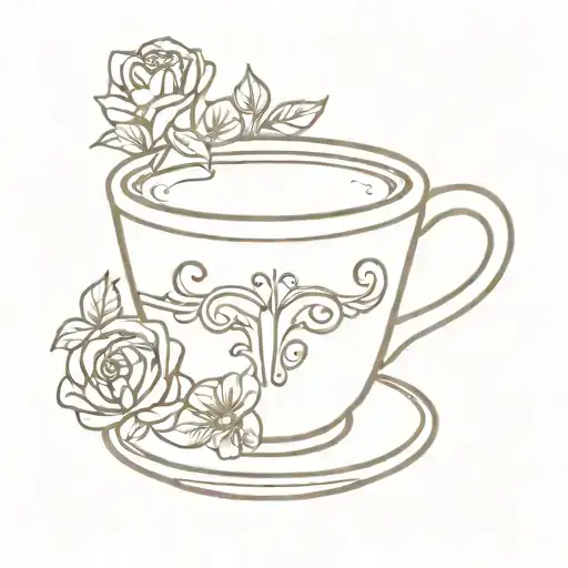 Vintage Cup With Coffee