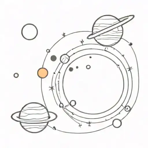 Solar System With Compas And Bull