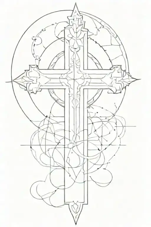 Engima Of Time With A Christian Cross
