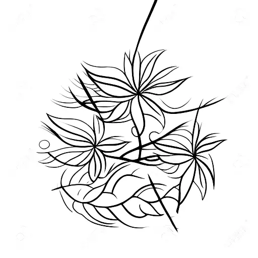 Small Black Birds Sitting On A Wire Across The Top Of A Back